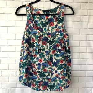 French Connection Silk Floral Tank Shell